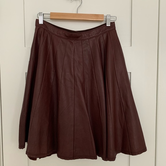 JCrew collection leather circle skirt - Picture 1 of 4